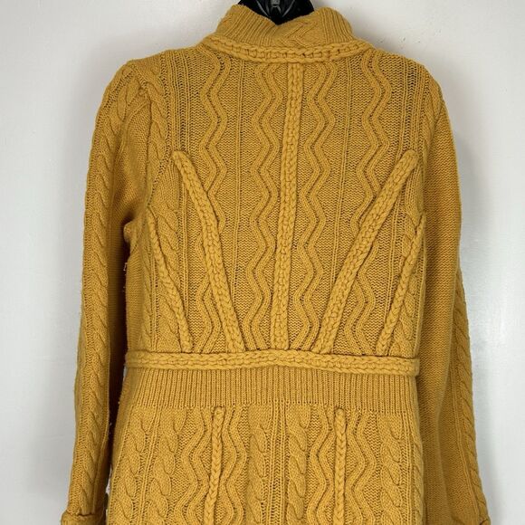 Anthro Sparrow Strathmore Lambswool Longline Cardigan Sweater L Cozy Chunky Knit - Picture 9 of 12